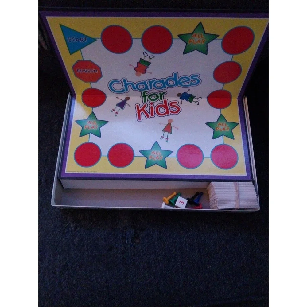 Vintage 1999 Pressman Charades for Kids Board Game Complete Family Retro